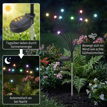 Solar Gartenlichter im Glühwürmchen-Design – Stimmungsvolle Beleuchtung für den Außenbereich